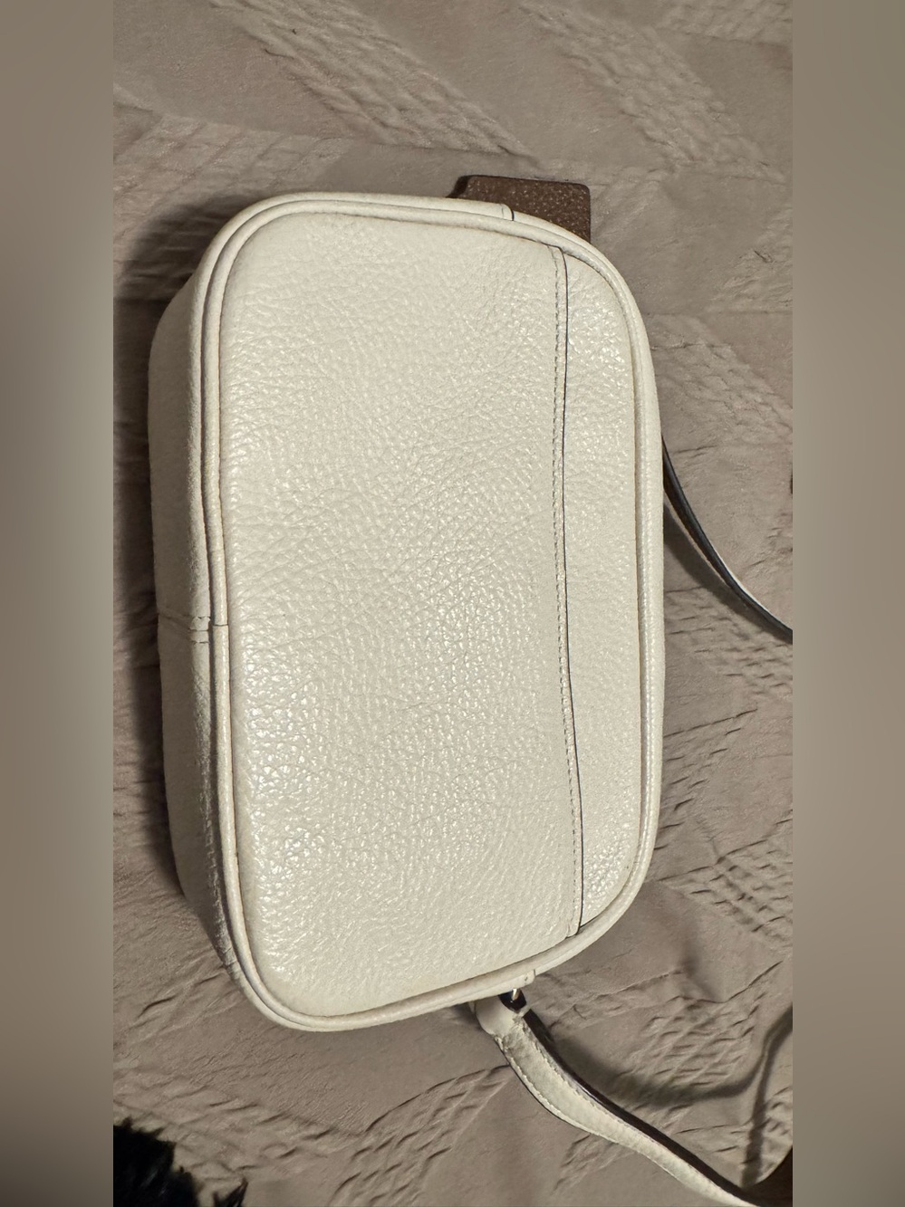 Coach White Pebbled Leather Crossbody Bag - Picture 2 of 2
